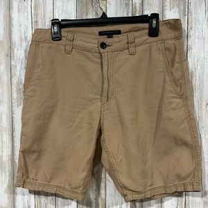 John Varvatos USA Men’s Chino Denim Shorts Beige Tan Waist Size 31